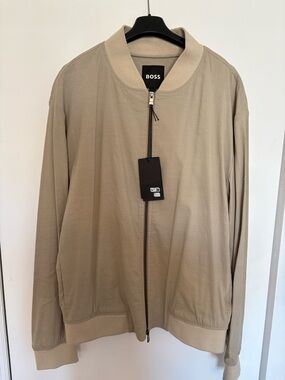 Boss SLIM-FIT JACKET IN A LINEN BLEND